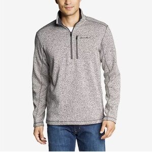 Eddie Bauer light grey 1/4 zip